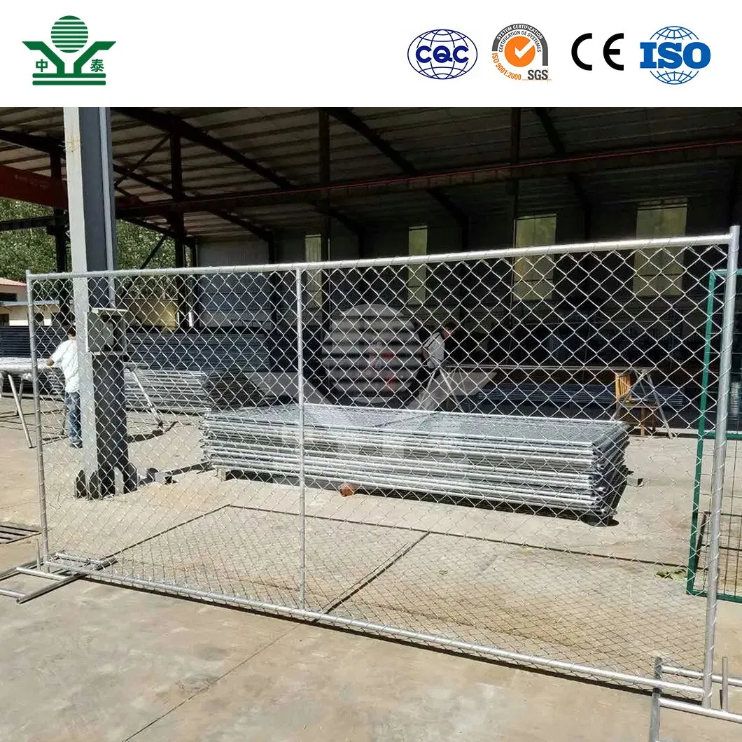 Zhongtai Round-Top Temporary Fence Panel 6 Inch X 8 Inch Dimensions Chain Link Temporary Farm Fence China Manufacturing Standard Temporary Fence as 4687