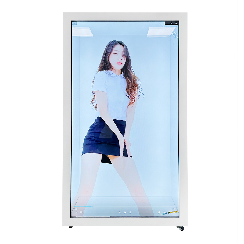 Transparent LCD Touch Screen Showcase with High Definition Display
