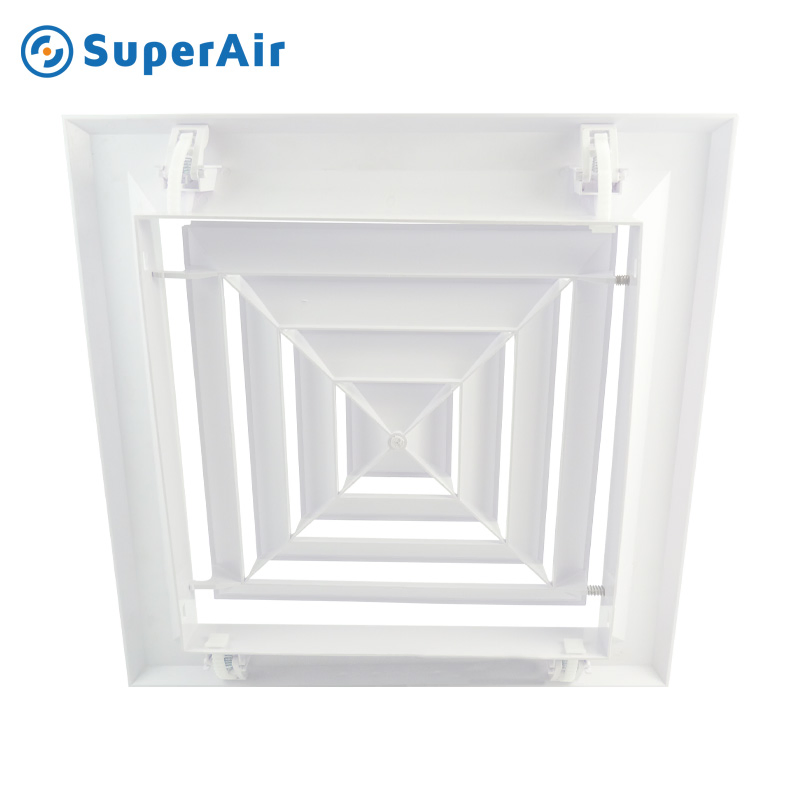HVAC Ventilation Accessories Aluminium Square Ceiling Diffuser