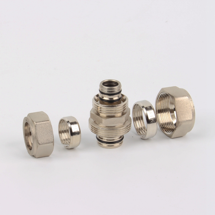 Multilayer Pex Compression Brass Fittings Straight Couplings