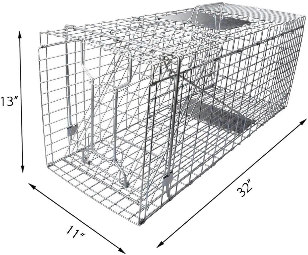 Large Humane Collapsible Live Animal Trap Cage Trapping Rat Possum Raccoon