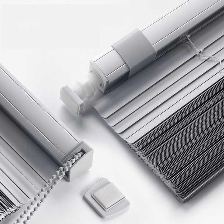 Aluminum Cordless Venetian Blinds Luxury No Drill Vertical Spring Roller Shades