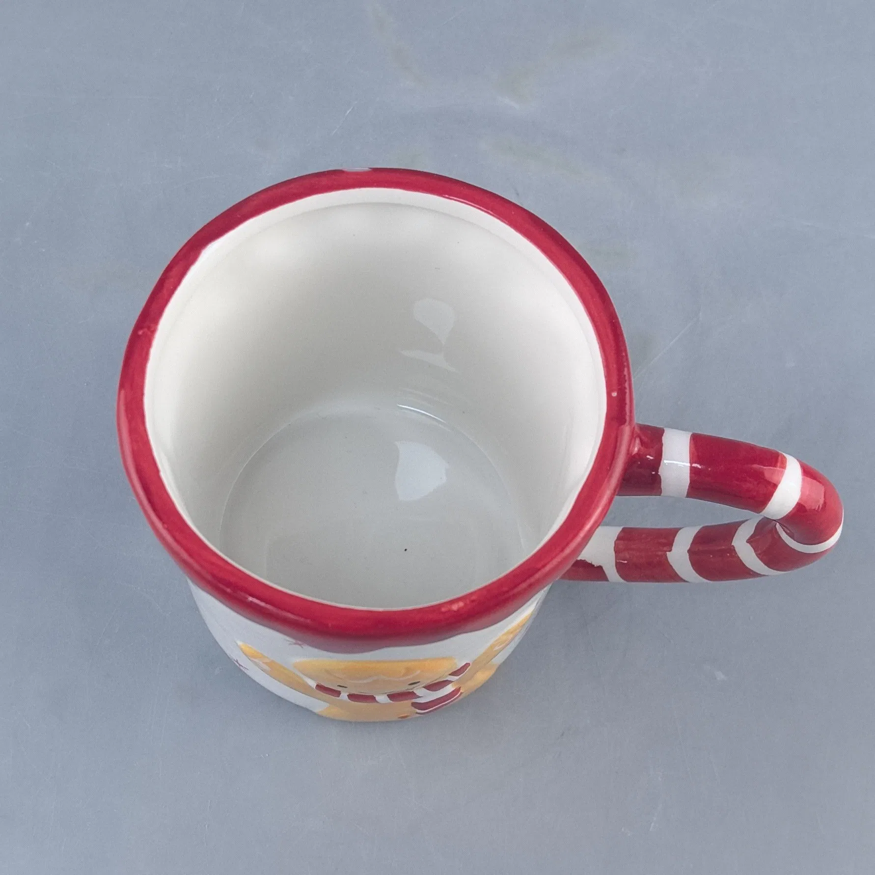 Festive Embossed Christmas Mug with Cute Gingerbread Design