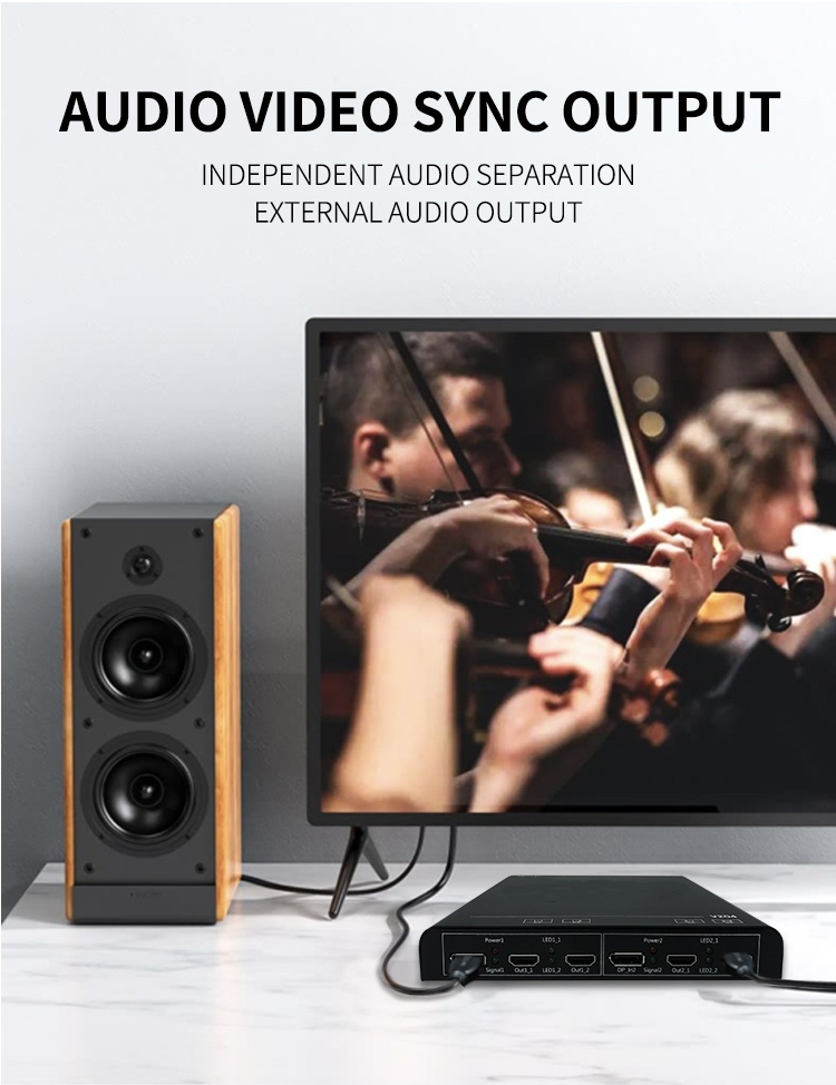 Custom 3D 2X2 8K 1X4 4K UHD LED Video Wall Controller Box