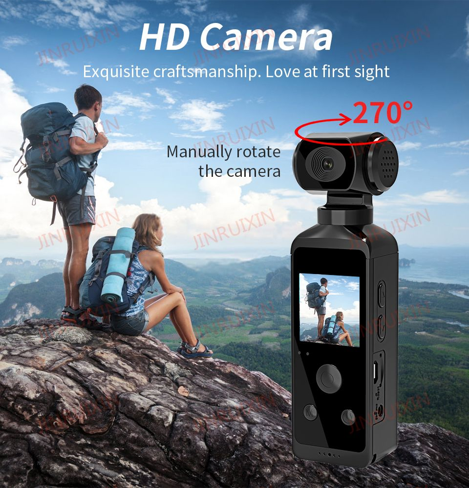 1.3 Inch Screen Action Camera Pocket Cam 270 Degree Rotatable Mini HD Camera Outdoor Video Shooting Bike Motorcycle Sport