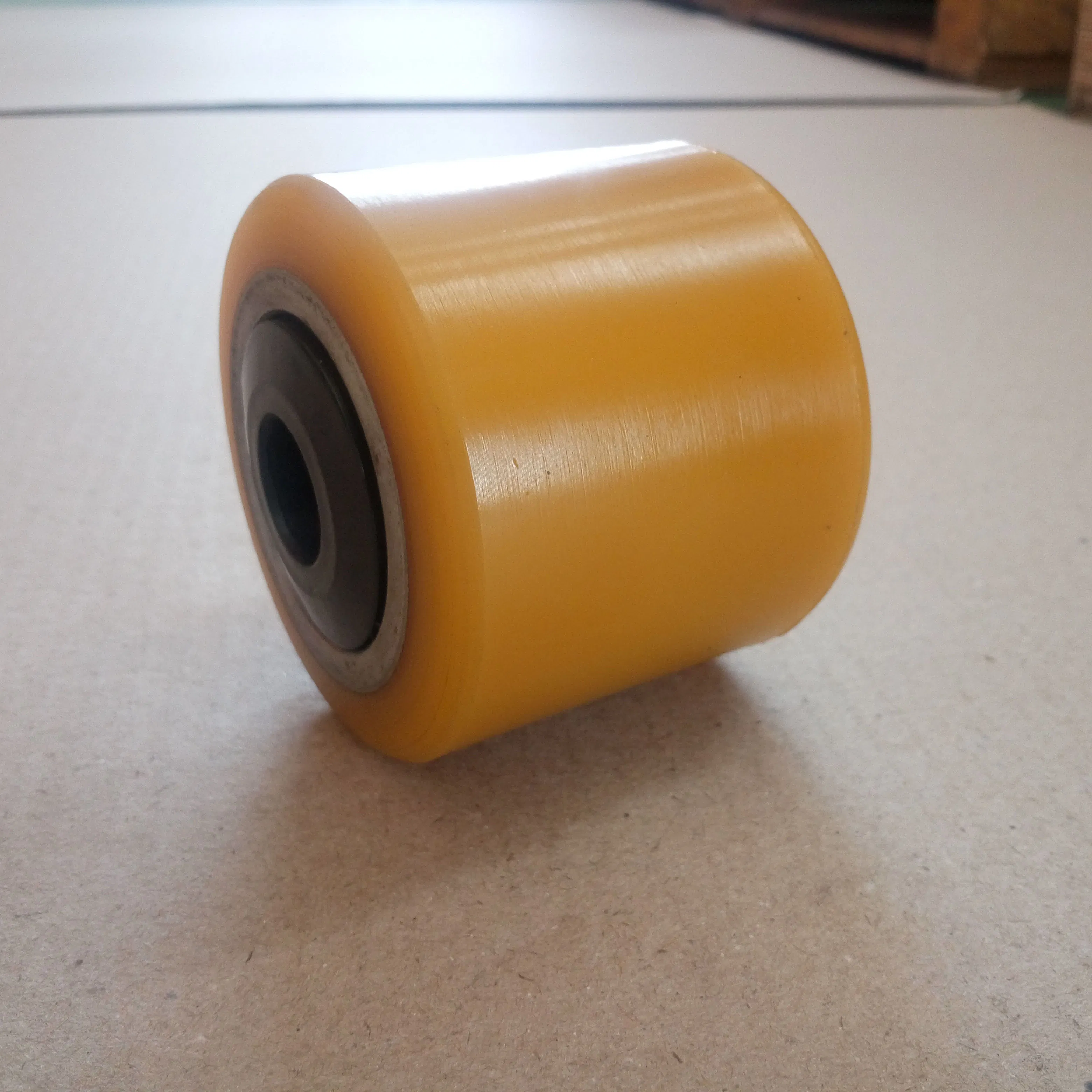 Factory Customize Durable Industrial PU Load Roller Coating Polyurethane Solid Casters Wheels