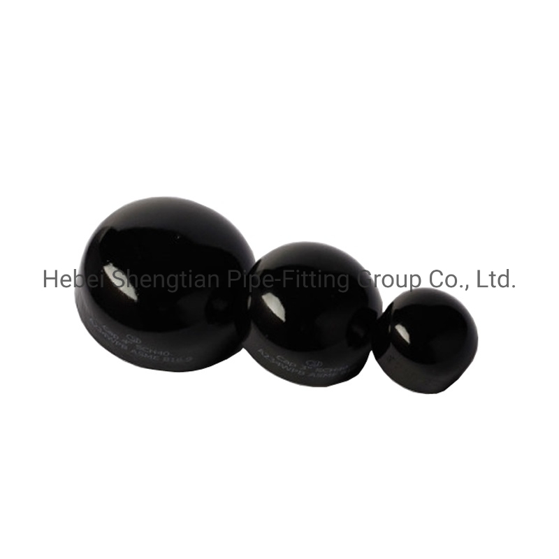 ASME B16.9 Mss Sp 75 8 Inch 4 Inch DN100 Seamless/Welded Sgp P265gh A234 Wpb Ms Mild Reducing Reducer Equal Bend Cap Tee Elbow Carbon Black Steel Pipe Cap