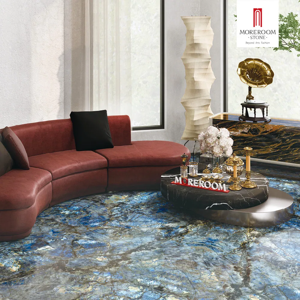 Large Format Tile Labradorite Marble Look Tiles for Modern Hotel Lobby Decoration