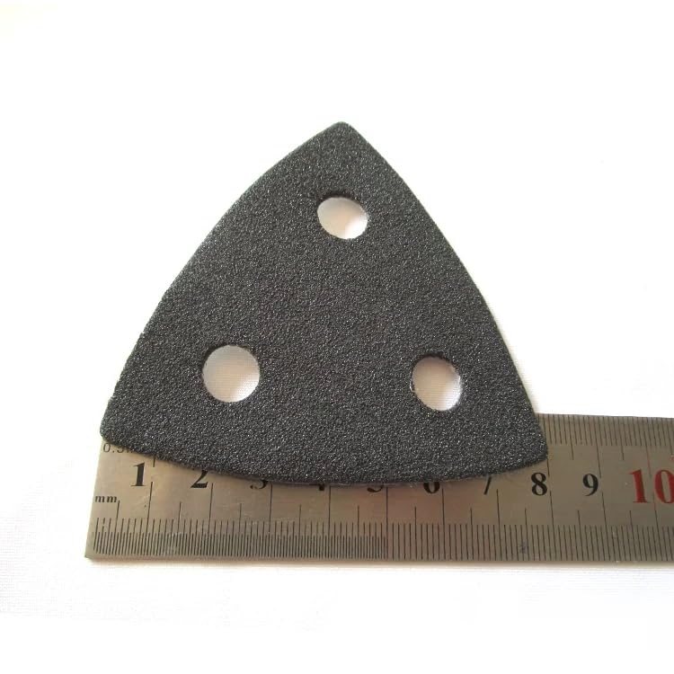 Triangular Sandpaper Sanding Disc 80× 80× 80mm 3 Hole Hook and Loop Sanding Disc