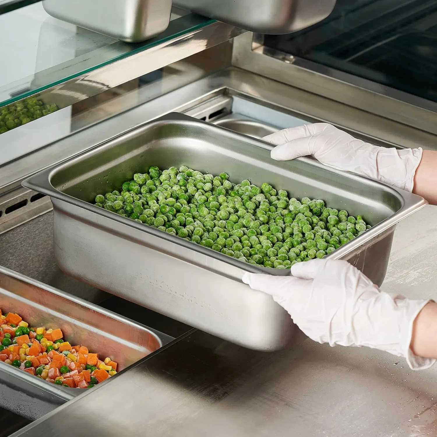 China Manufacturers Durable Non-Stick Surface Stainless Steel Gn Pan for Restaurant