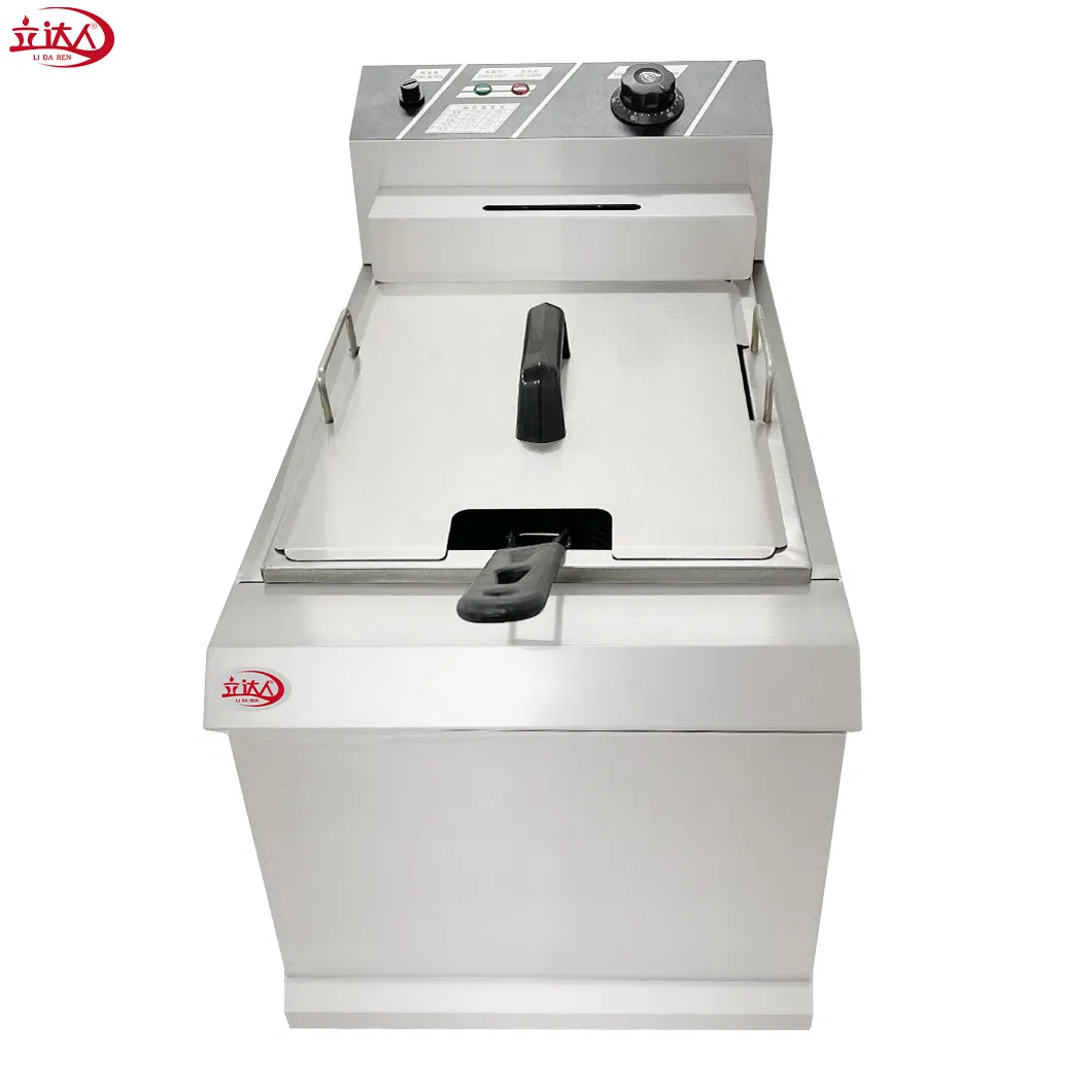 Lida CE Commercial Adjustable Stainless Steel Gas Deep Fryer