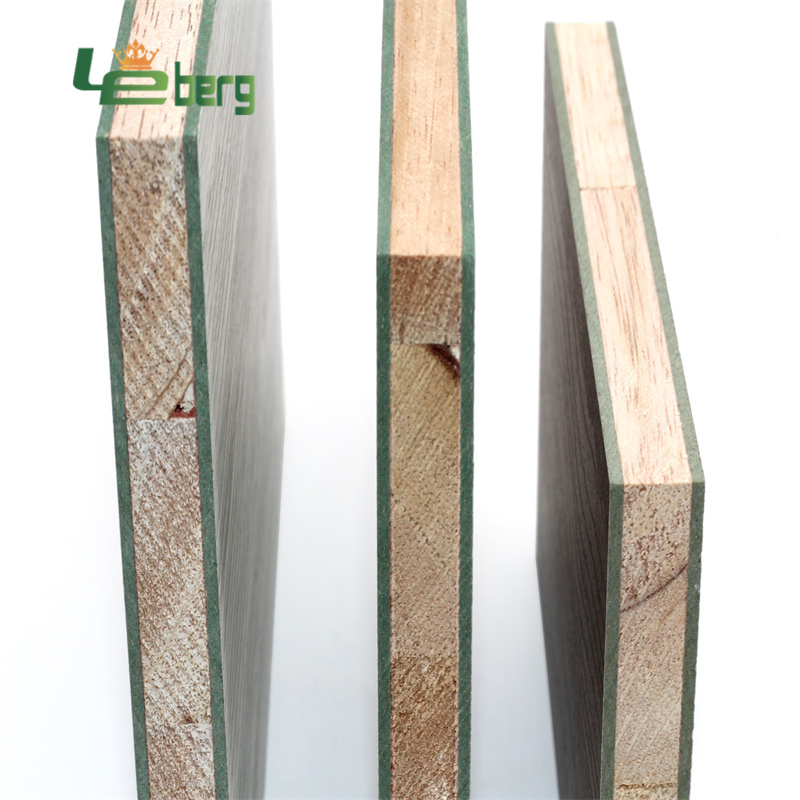 Chinese Factory Laminated Melamine Boards 12mm 15mm 18mm Block Board for Cabinet