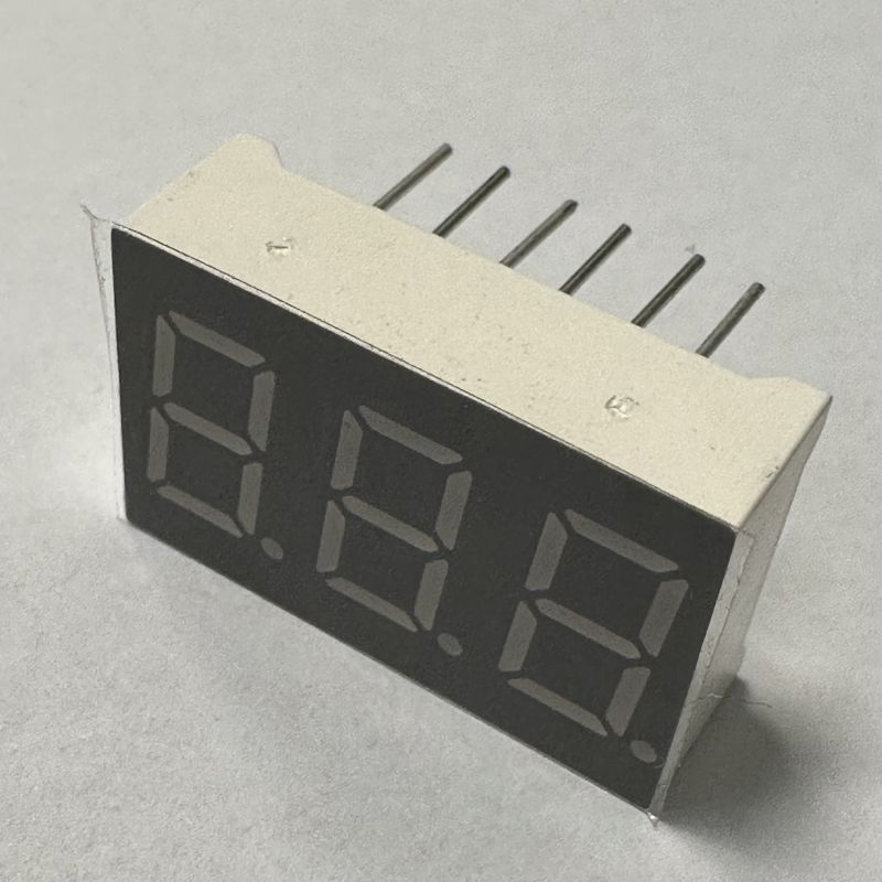 3 Digit Common Cathode 7-Segment LED Display for Home Application