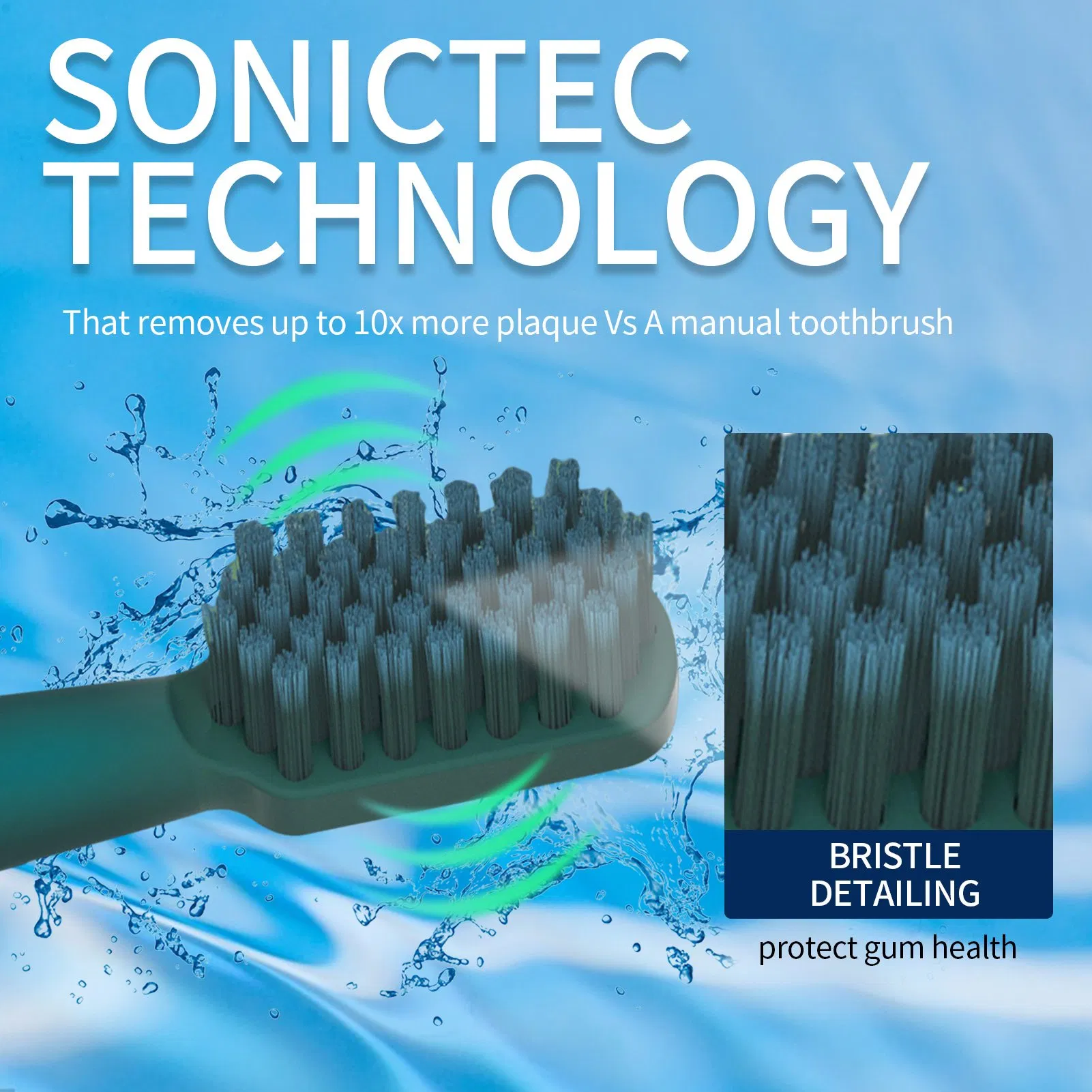 Easy Holding Oral Care Whitening Personalized Electric Toothbrush