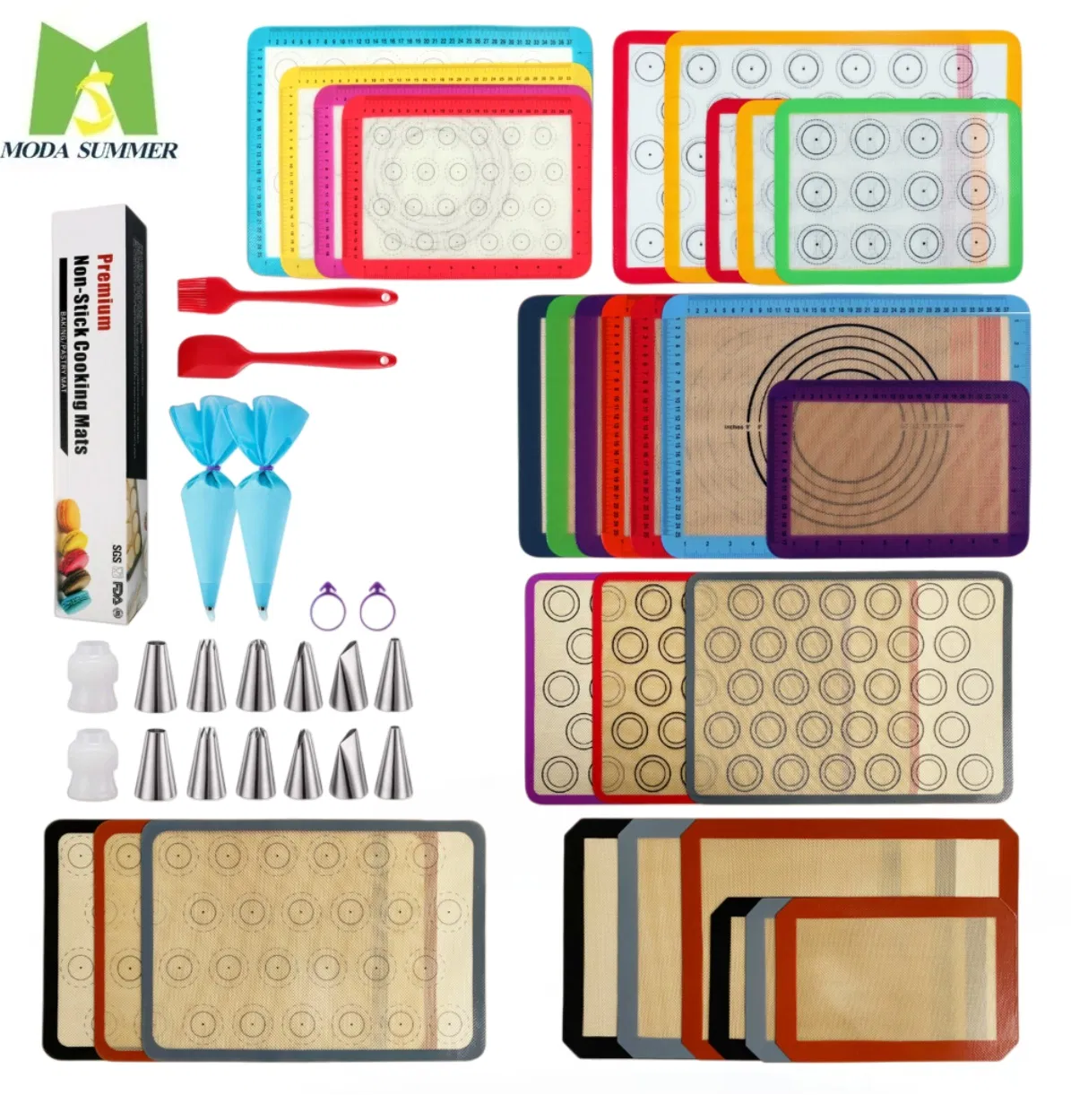 OEM Blocking Resistant Silicone Baking Mat with High Temperature Range for Food Pretreatment and Heating Pads