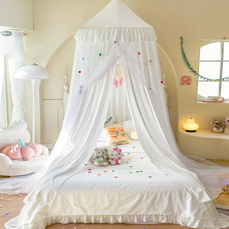 Colored Mosquito Net for Girls Bed Foldable Bed Canopy for Home Decoration