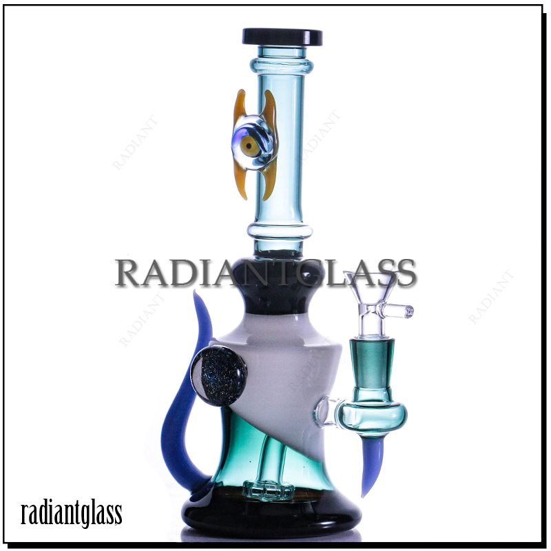 DAB Rig Novelty Devil Eye Flash Glass Smoking Water Pipe