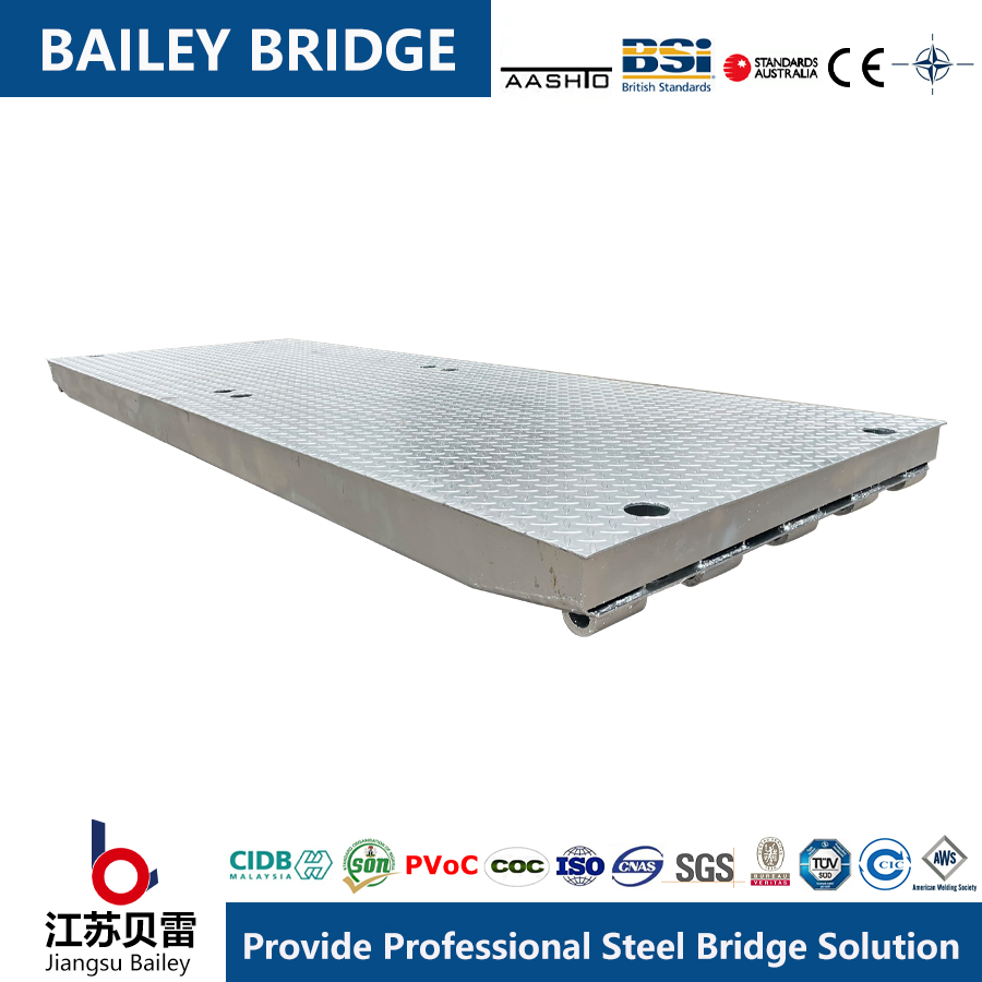 Heavy Duty Anti Slip Weatherproof Ramp Steel Deck for Bailey Bridge