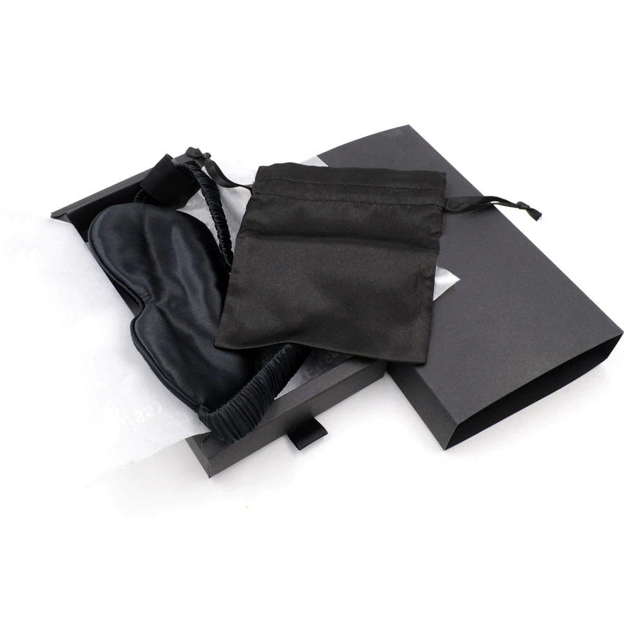 Hot Sale Mulberry Silk Eye Mask for Travel Sleep with Pouch Logo