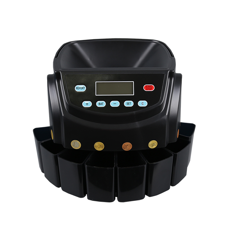 CS-5508 High Speed Coin Counter Sorter with LED Display 8 Drawers Automatic Coin Sorting Machine for USD JPY EUR