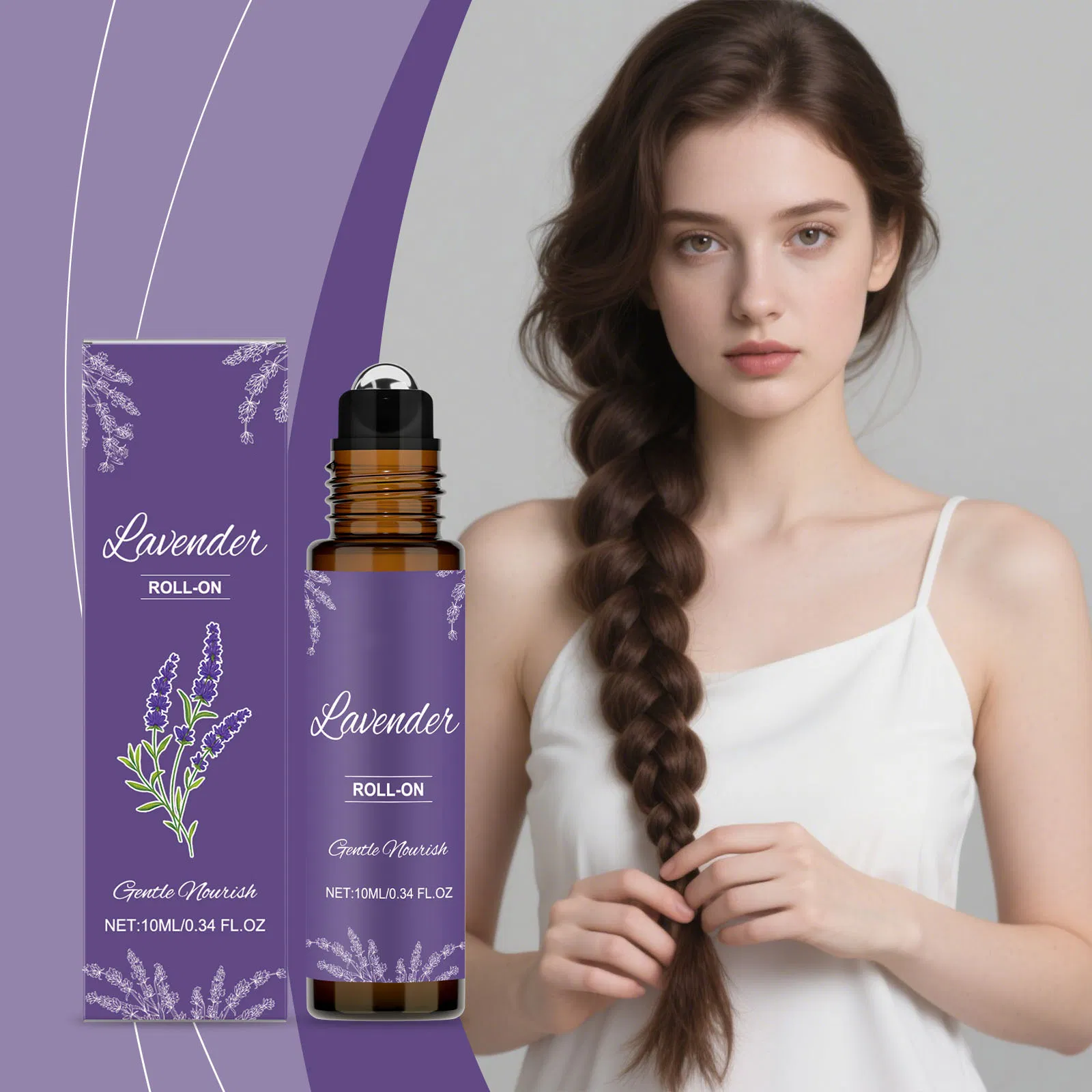 Roll-on Body Oil with Advanced Scent Lock Hyaluronic Acid Ultra-Soothing Long-Lasting Fragrance Body Oil Roll on