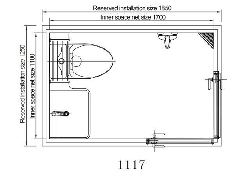 Tongnai Quick Drainage Ventilation for Dry, Clean and Hygienic Bathroom Facilities System Complete Bathroom
