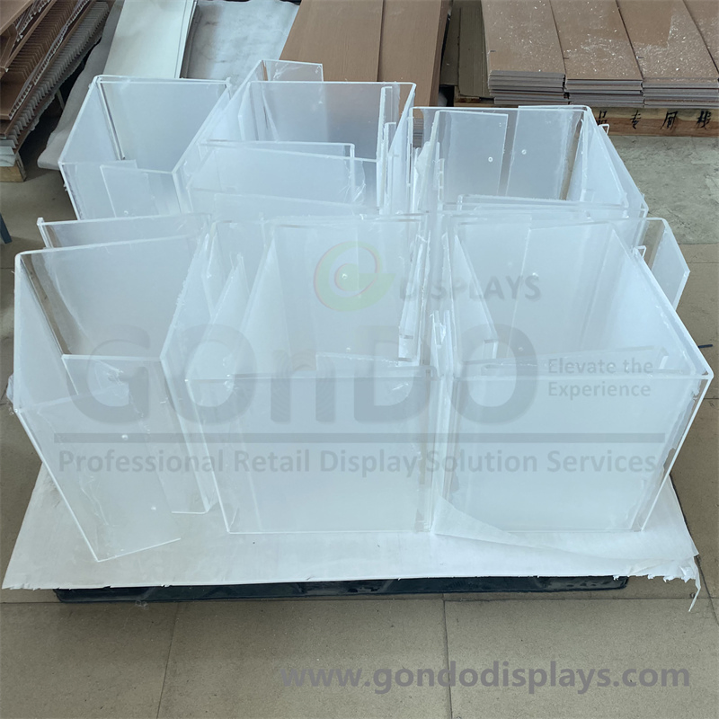 Store Shop Plexiglass Transparent Furniture Clear Deck Acrylic Display Stand Console Table