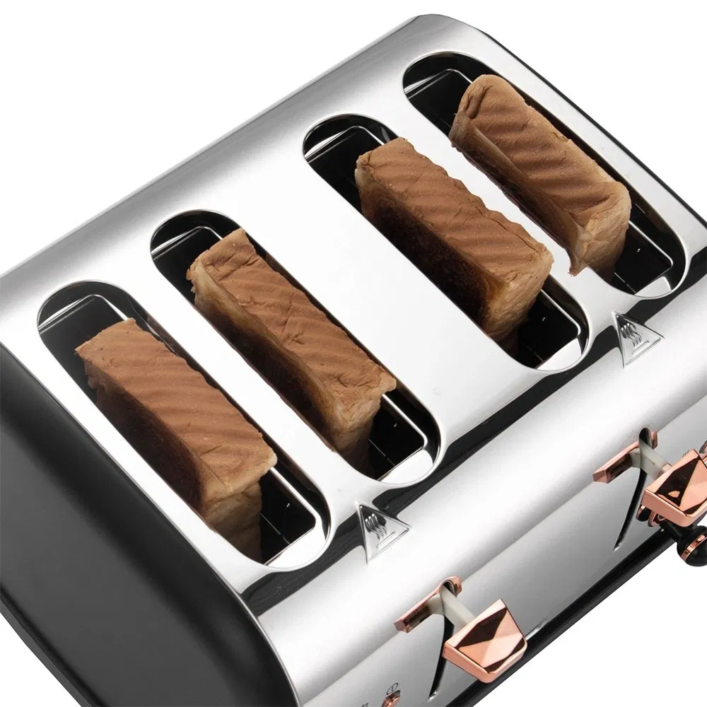 Retro Wide Slot Toaster 4 Slice Toaster Home Breakfast Toaster