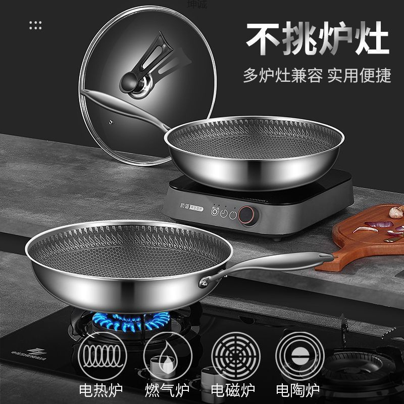 Honeycomb Non-Stick Frying Pan - Home Use Wok