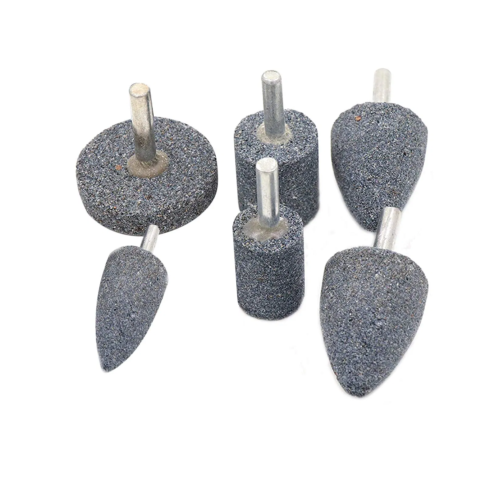 3 Different Shapes Head Mounted Stone Point Abrasive Grinding Wheels Bit Set