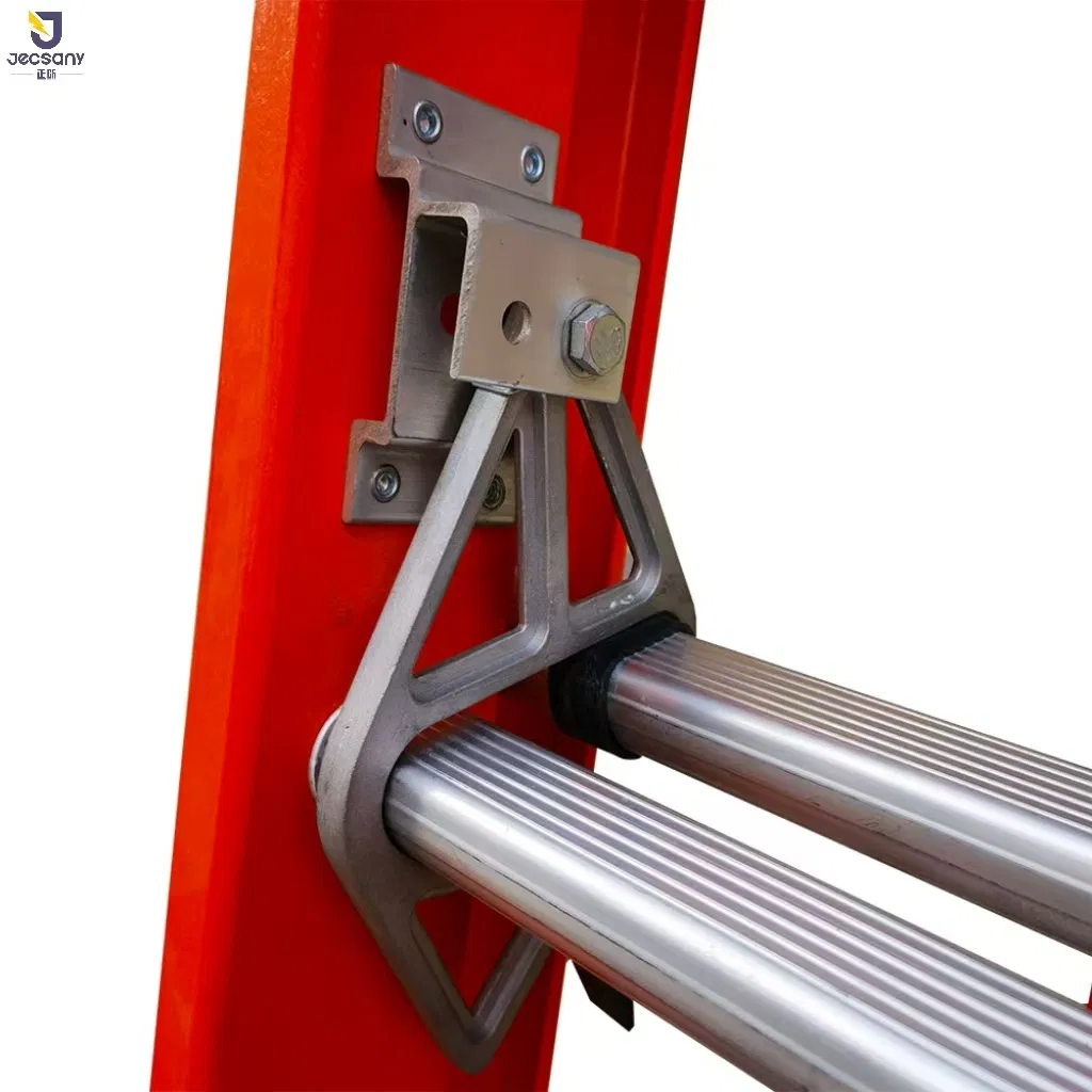 Electric Insulating Double Sided Multipurpose Electricians Foldable Fiberglass Ladders Extension Ladder