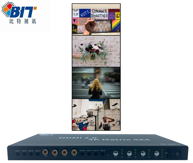 2023 Bitvisus 4X4 HDMI Matrix Video Wall Processor and Matrix Switcher