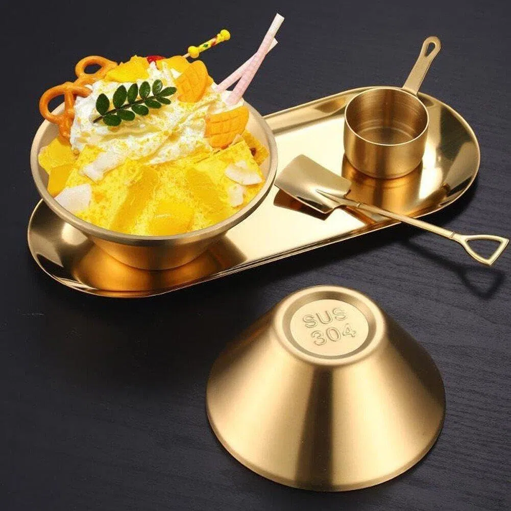 Premium Stainless Steel Mixing Bowl for Ice Cream and Salad Preparation