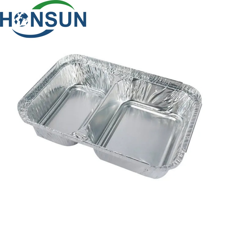 Disposable Compartment Aluminum Foil Pan with Paper Board Lids