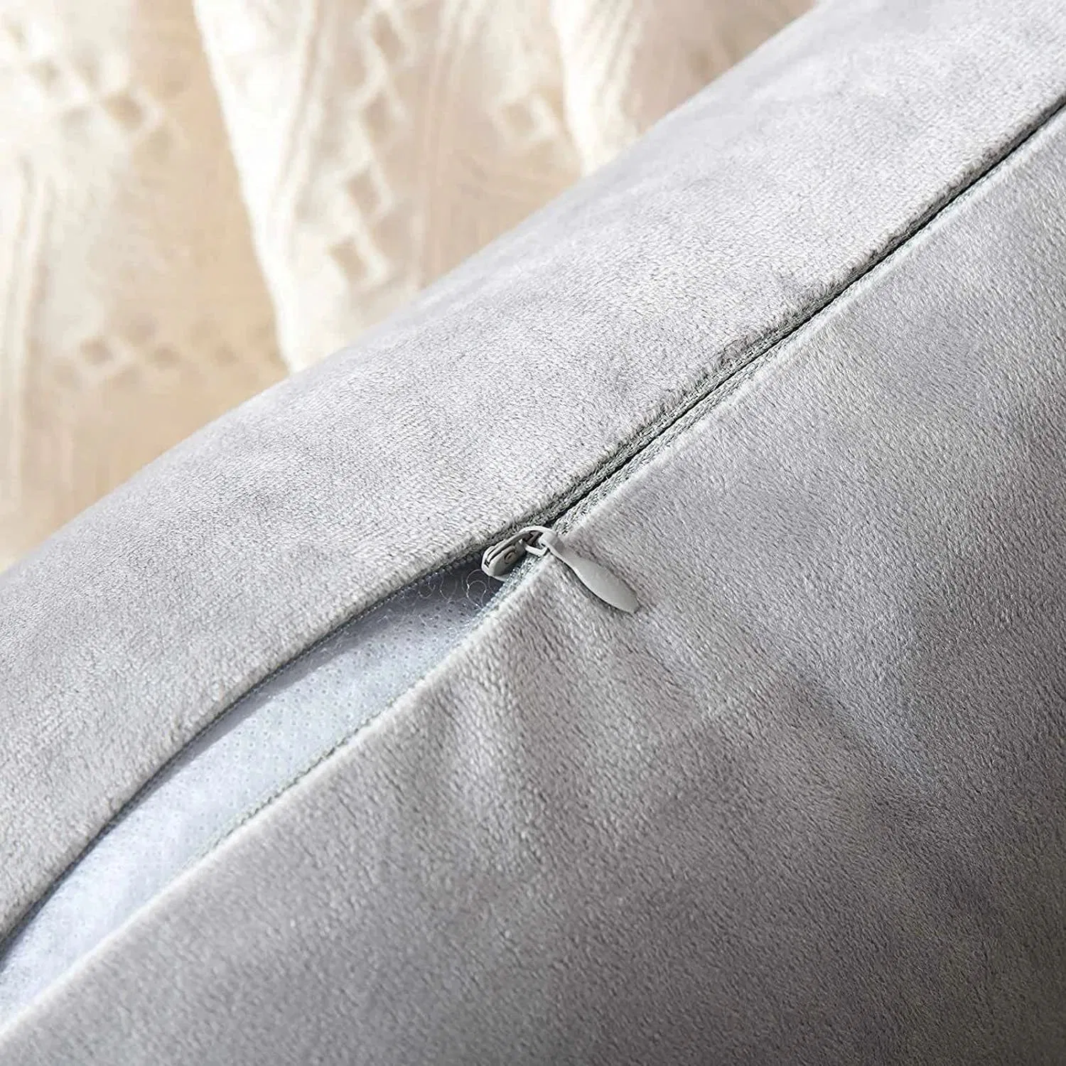 Nordic High Quality Plain Striped Velvet Custom Cushion Cover Living Room Bedroom Car Hotel Cushion Cover