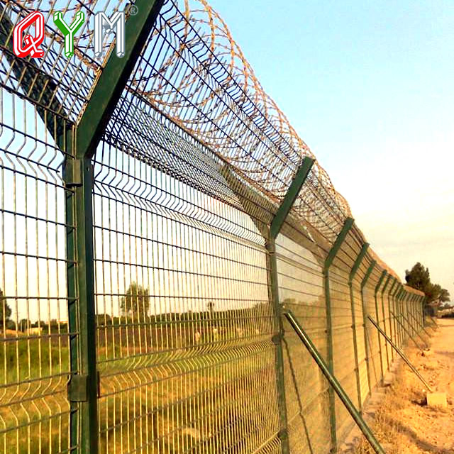 3D Airport Perimeter Fence Security Razor Wire Prison Chain Link Fence
