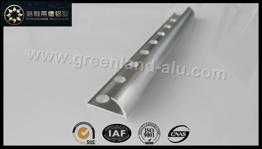 Matt Golden Aluminum Profile Round Corner Edge Trim10mm Height