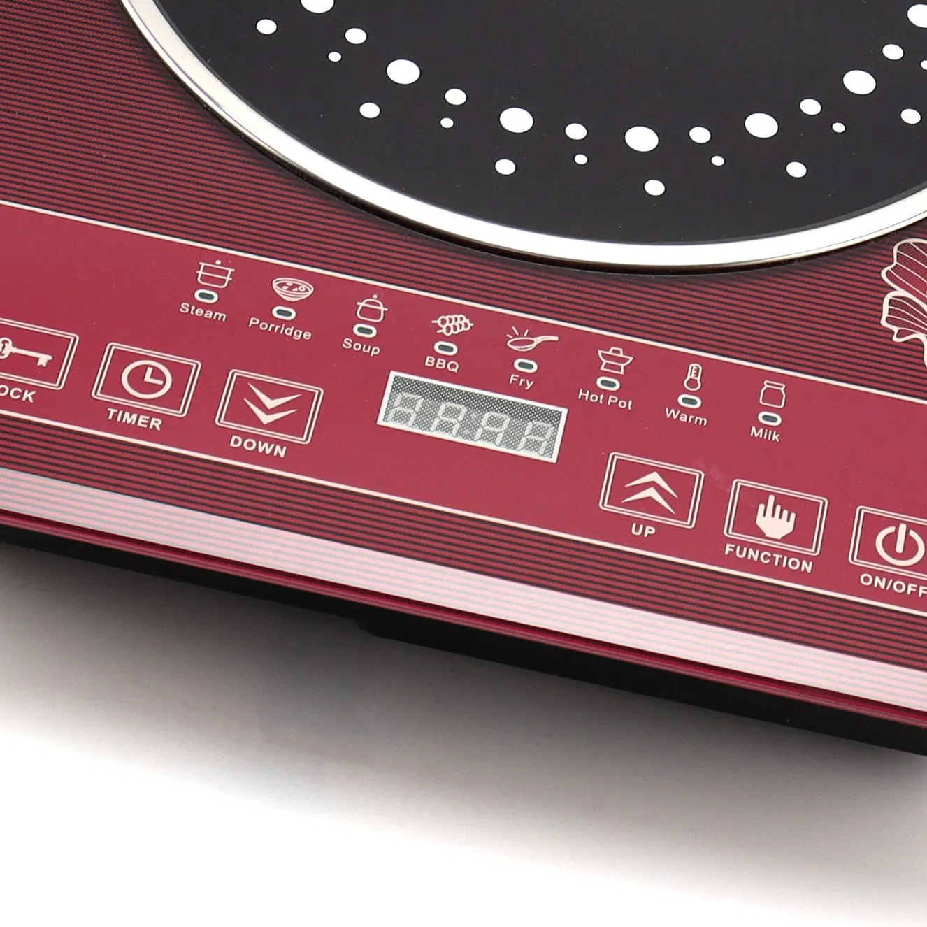 Glass Crystal Plate 2000watt Botton Control Induciton/Infrared Cooker
