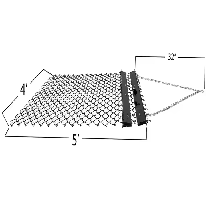Durable 4' X 4' Chain Harrow Attachment for Tractors