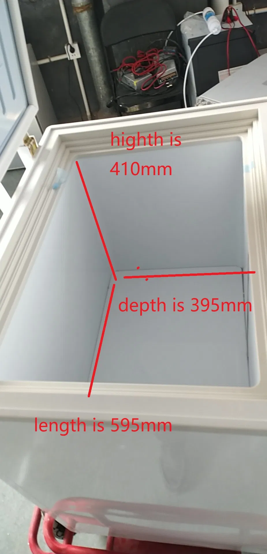 DC 12V24V 110mm Thickness Foaming Chest Freezer Super Energy Saving Model