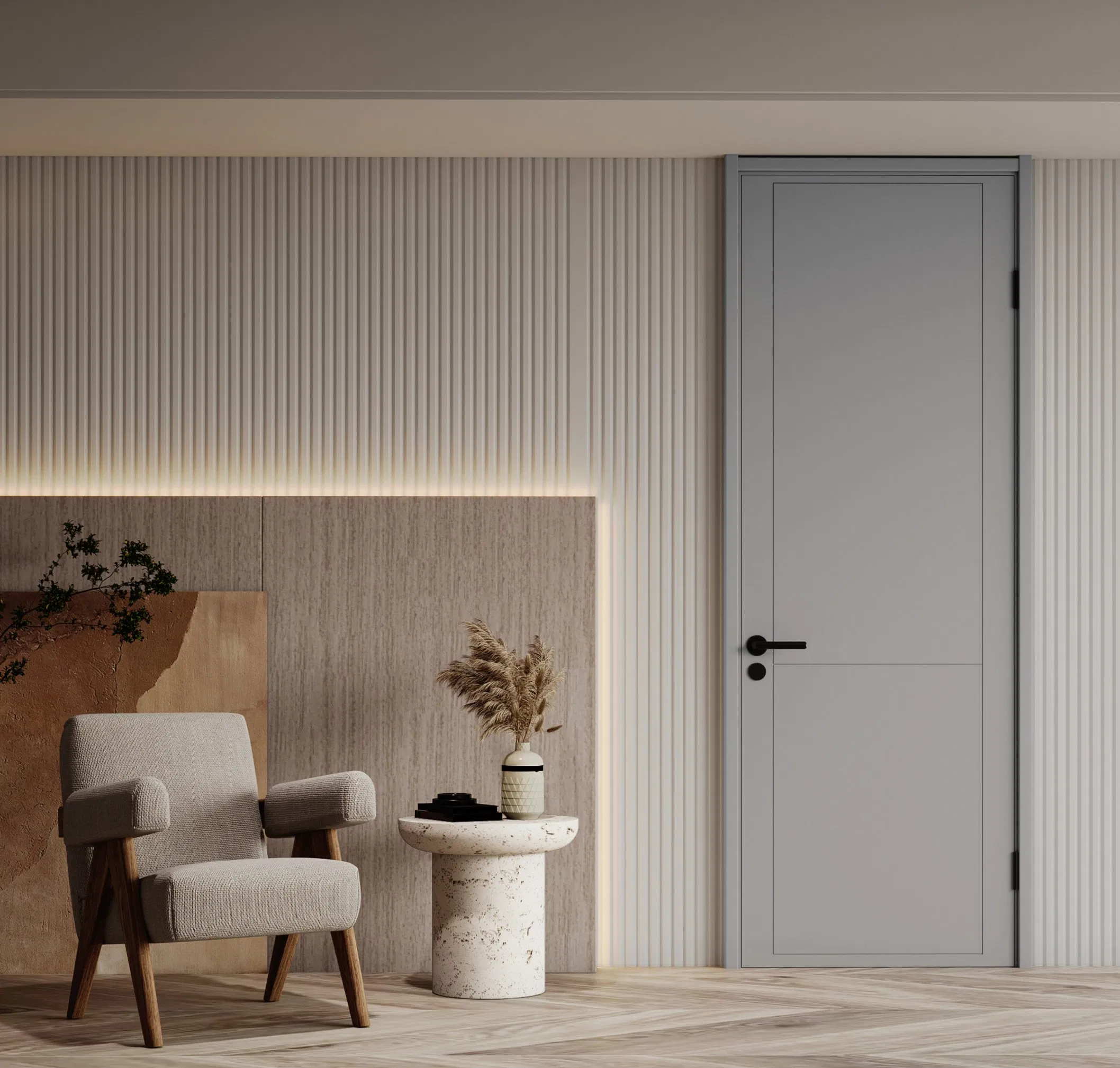 Kangda Eco-Friendly WPC Interior Bedroom Soundproof Composite Door