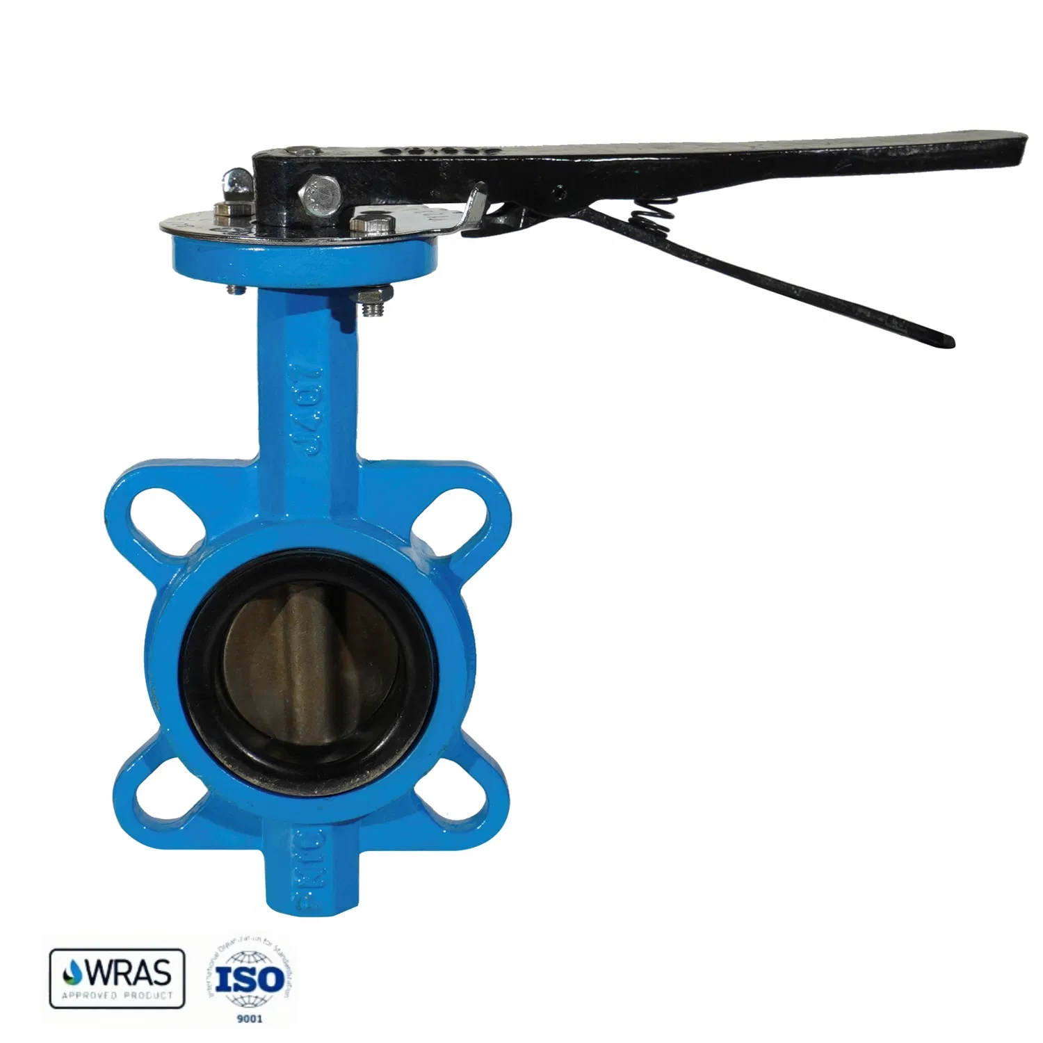Pn16 Ductile Iron Water Control Valve Rubber Seat Wafer Butterfly Valve