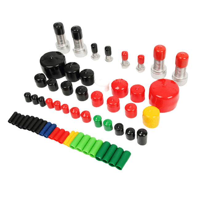 PVC Plastic Dustproof End Caps for Steel Thread Rod Bolts M4, M5, M6, M8, M10, M12, M14, M16 Flexible Rubber Wire Cable Protector Soft Vinyl Nut Screw Bolt Cap