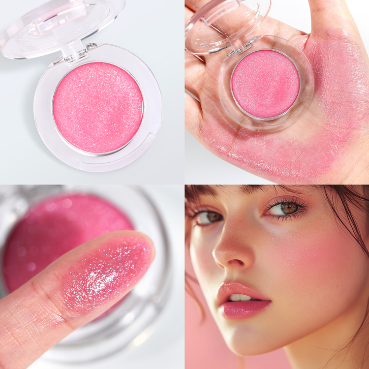 White Blush Powder Cosmetics Bulk Organic Magic Color Changing Blush OEM Logo