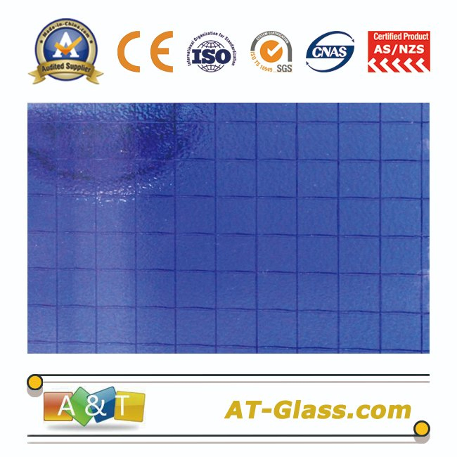 5mm Clear Diamond Wired Patterned Glass for Building Decoration