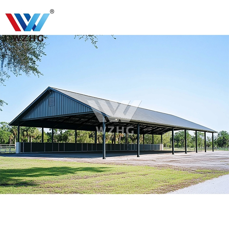 Steel Structure Farm Building Shed Barnhouse Modular Prefabricated Truss Multi Storey Agricultural Waterproof Solar Cattle