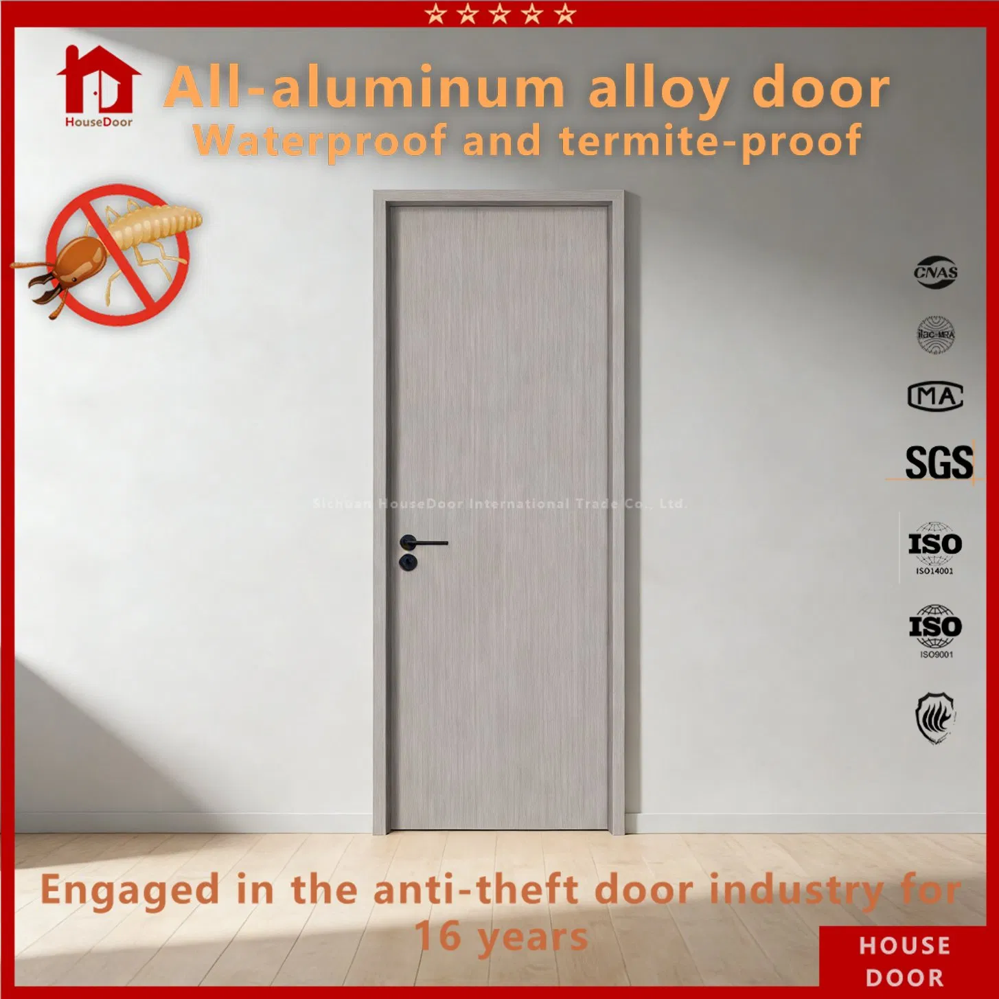 Environmentally Friendly Non-Toxic Full Aluminum Alloy Door Set