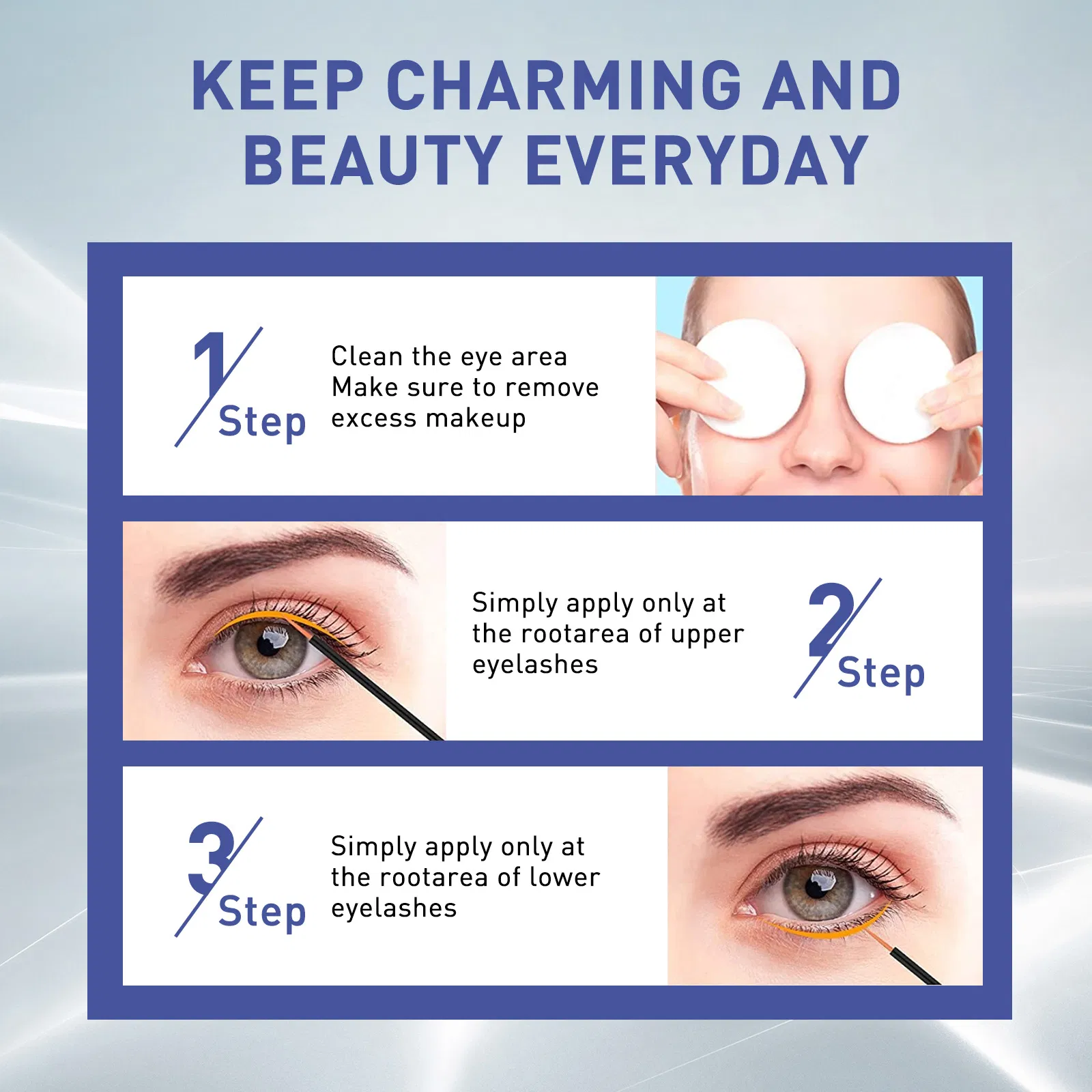 Private Label Eyelash Growth Enhancer Brow Serum with Biotin & Peptides for Long Thick Lashes and Eyebrows