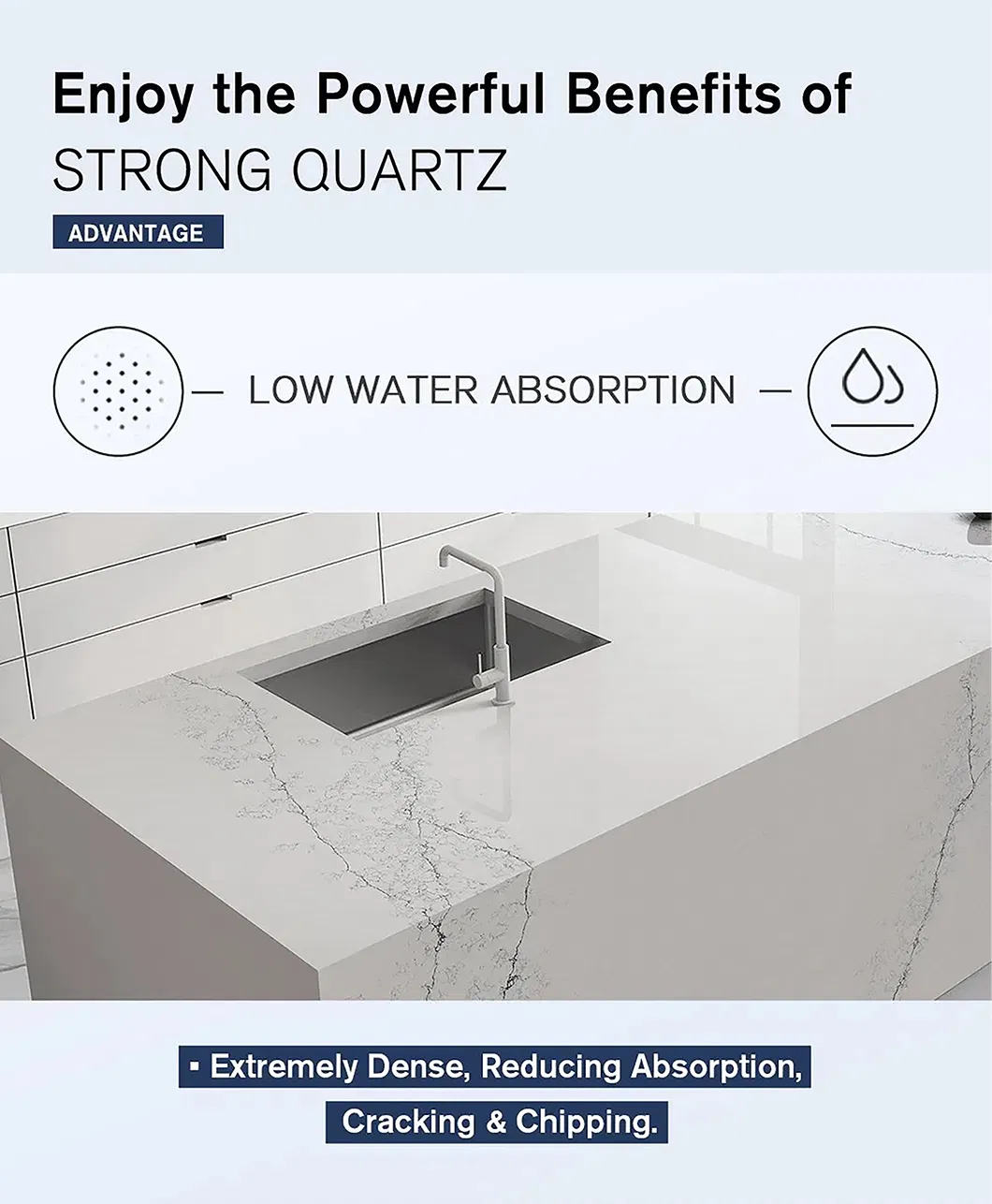 Heat - Resistant Quartz Stone Slabs Made in China in Natural Colors