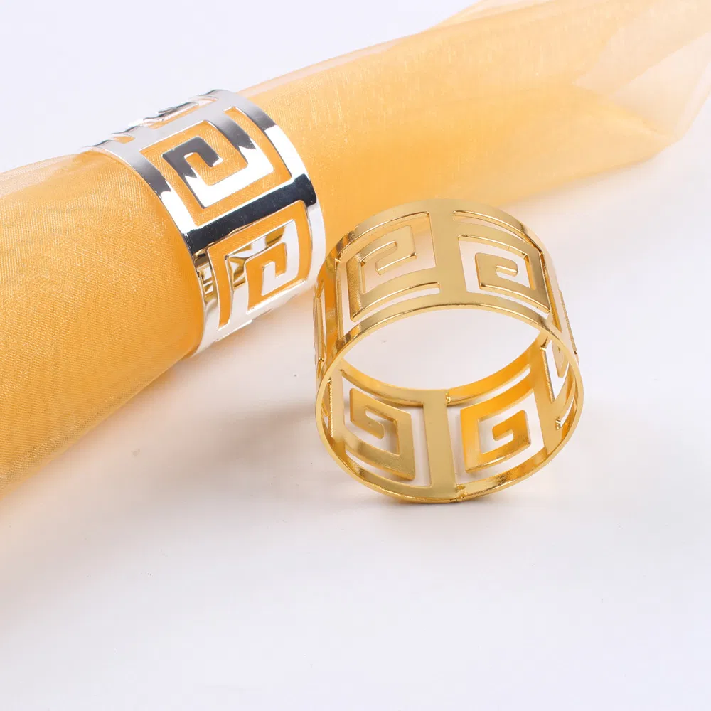 Metal Woven Napkin Ring Western-Style Hotel Banquet Table Set for Wedding